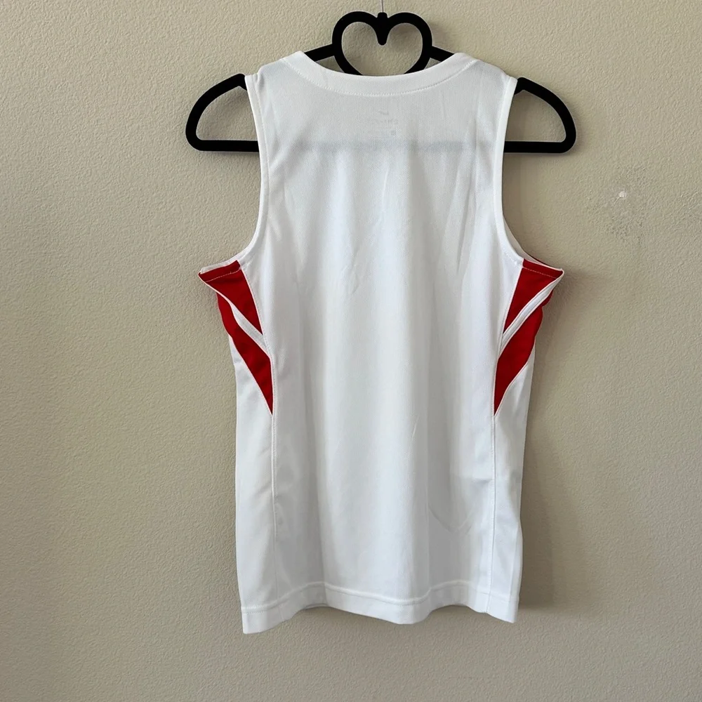 Nike White Red Boy’s Sleeveless Basketball Jersey Tank Top NWT Size L